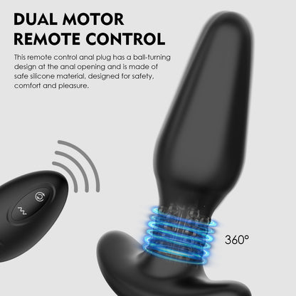 New Rotating Anal Plug Sex Toys Butt Remote Control Wireless Anal Plug Vibrator For Women