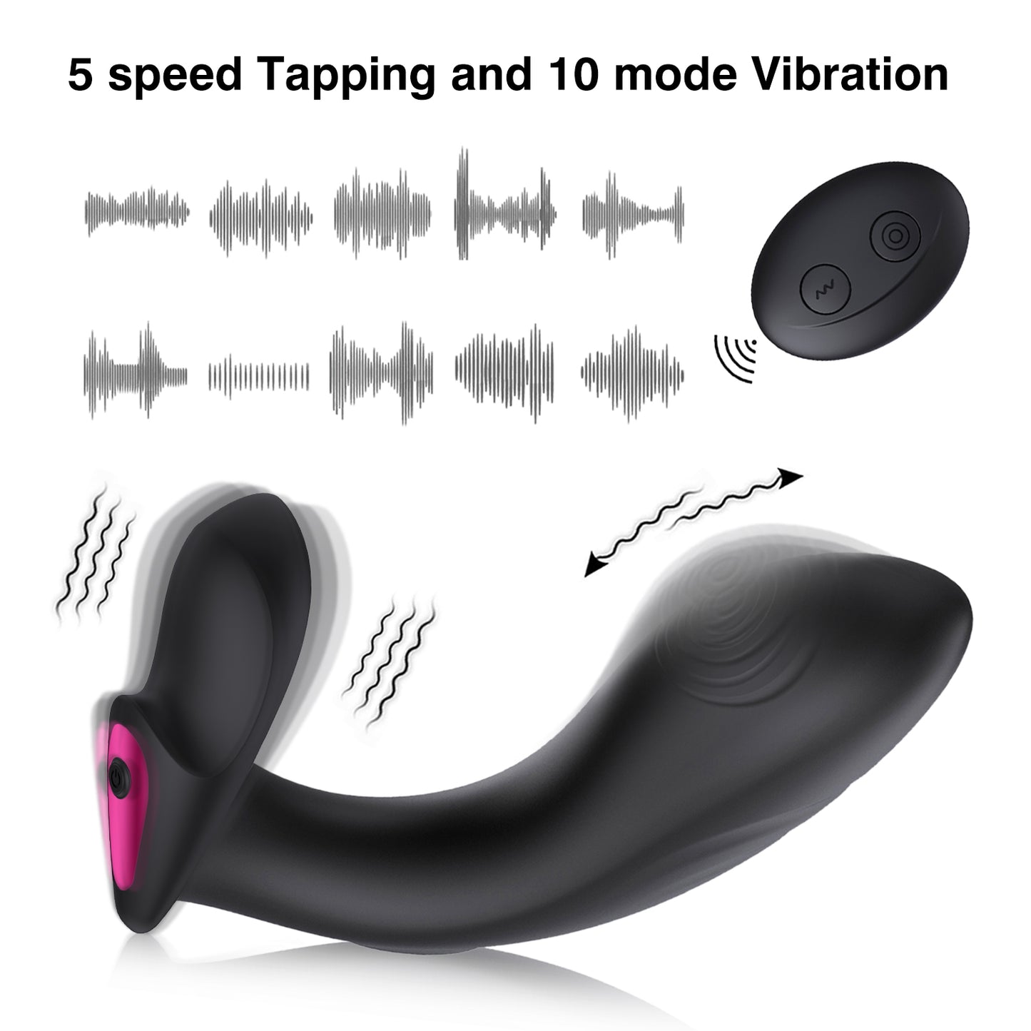 RALF-Silicone Prostate Sex Toy Slapping Anal Butt Plug with Remote For Men