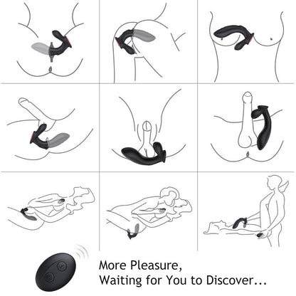 RALF-Silicone Prostate Sex Toy Slapping Anal Butt Plug with Remote For Men