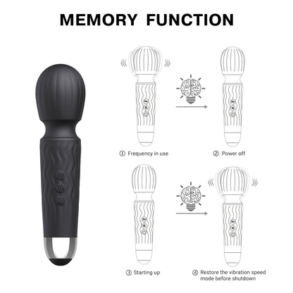 JANET-20 Frequencies Memory Mini Av Stick Vibrator Massager