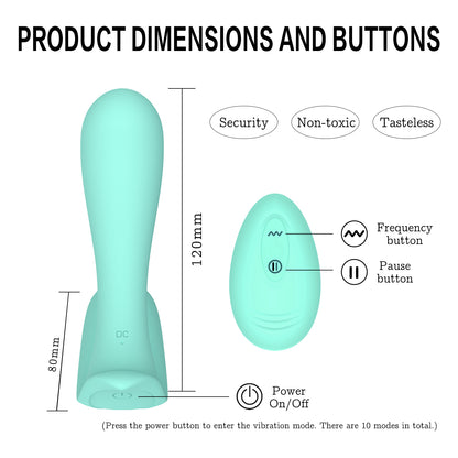 JULIA-10 Speeds Remote Control Adult Sex Toy Double Headed Wearable Dildo Panty Vibrator For Women