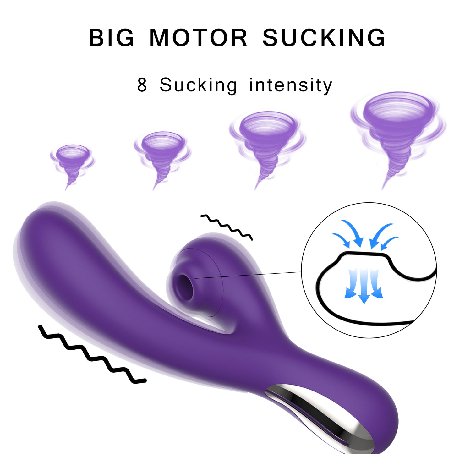 JOANNA-Sex Toy Brinquedo Dual Vibradores Clitoris Sucking Vibrators Purple