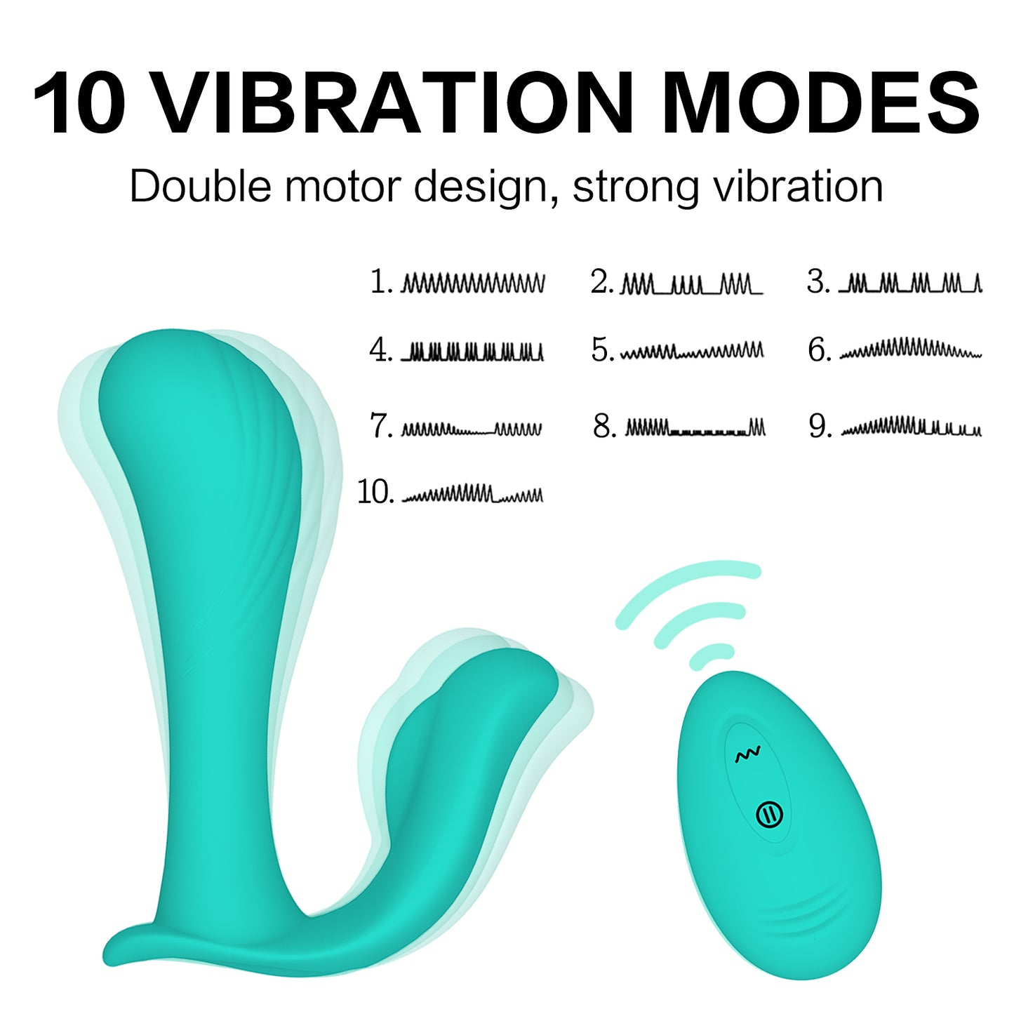 JULIA-10 Speeds Remote Control Adult Sex Toy Double Headed Wearable Dildo Panty Vibrator For Women